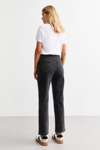 Jean droit taille haute - Noir