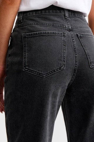 Jean droit taille haute - Noir