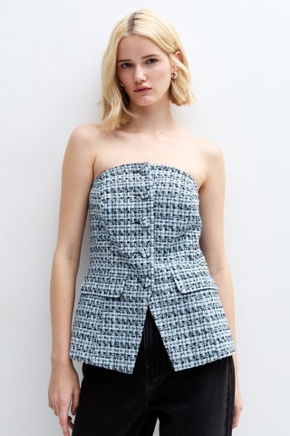 Chemisier bustier - Bleu