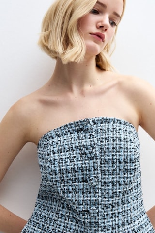 Chemisier bustier - Bleu