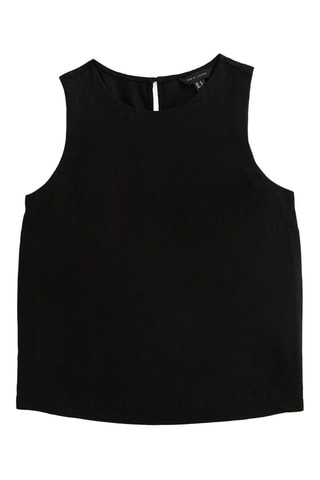 Top en lin - Noir