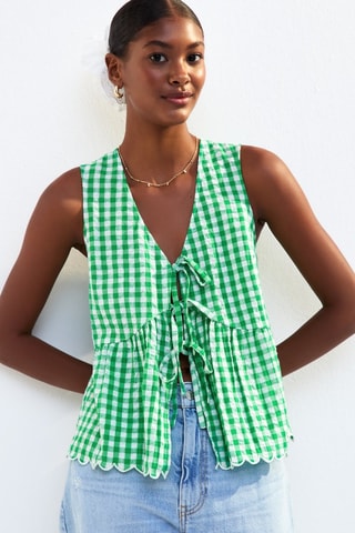 Gilet relaxed sans manches - Vert
