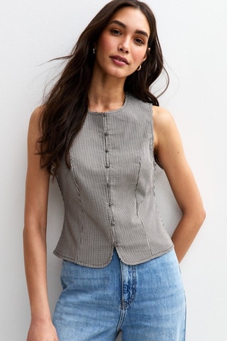 Gilet slim sans manches - Noir
