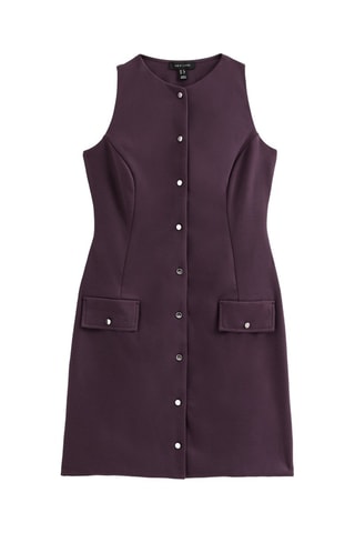 Vestido-camisa - Bordô