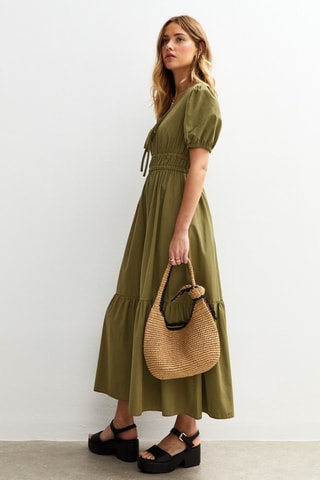 Midi-jurk - Kaki