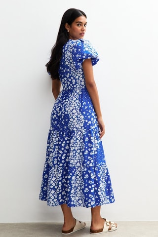 Vestido traçado - Azul