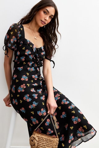 Vestido midi - Preto