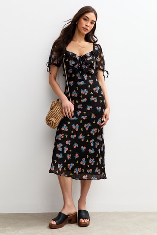 Vestido midi - Preto