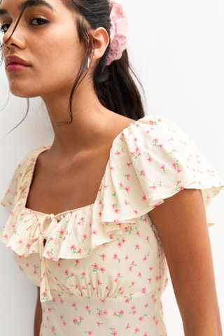Robe midi - Crème