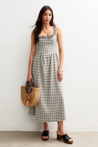 Vestido midi - Bege