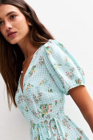 Robe portefeuille - Bleu clair
