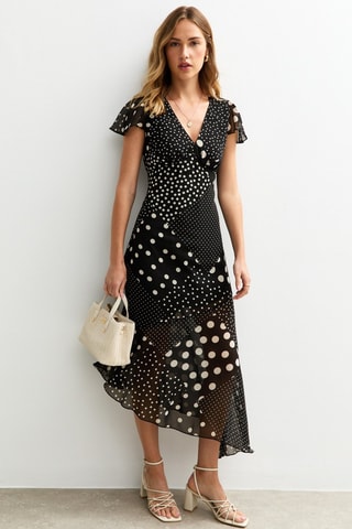 Vestido traçado - Preto