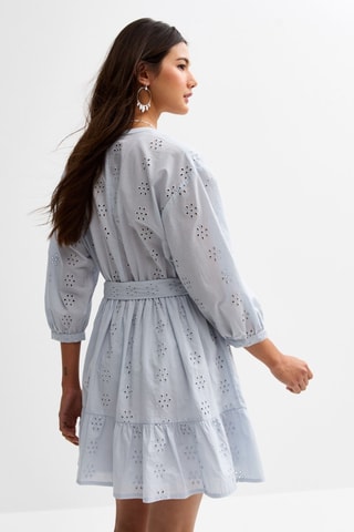 Vestido-camisa - Azul-claro