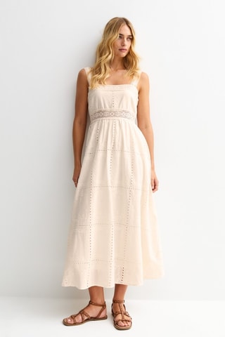 Robe longue - Crème