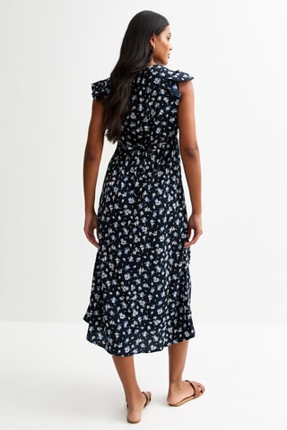 Vestido midi - Azul-marinho