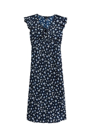 Vestido midi - Azul-marinho