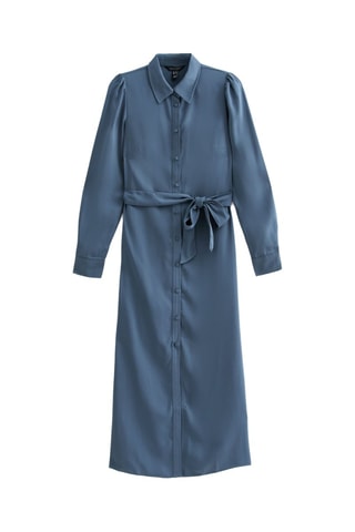 Vestido-camisa - Azul-escuro