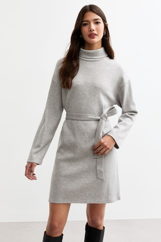 Vestido-camisola - Cinzento