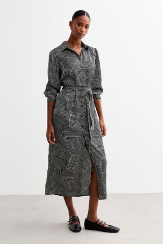 Vestido-camisa - Preto