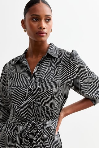 Vestido-camisa - Preto