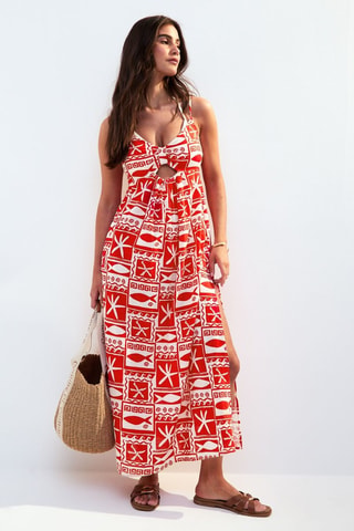 Robe de plage - Rouge