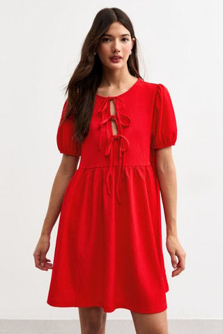 Vestido trapecio - Rojo