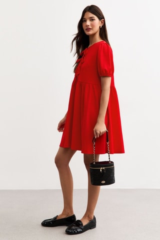 Vestido trapecio - Rojo