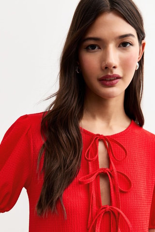 Vestido trapecio - Rojo