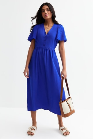 Robe midi - Bleu