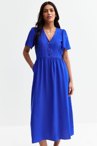 Robe midi - Bleu