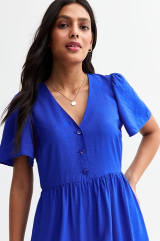 Robe midi - Bleu