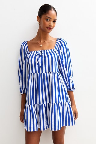 Robe volantée - Bleu