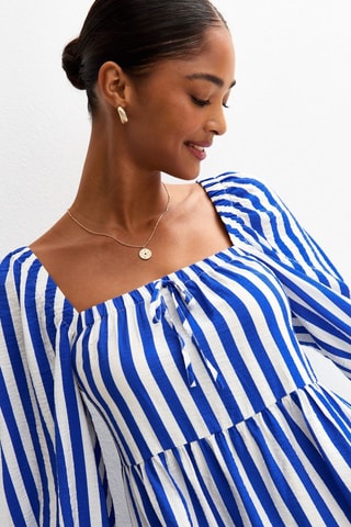 Robe volantée - Bleu