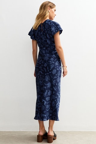Robe midi - Bleu marine