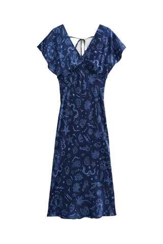 Robe midi - Bleu marine