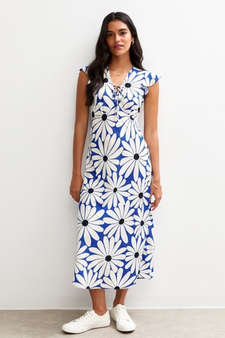 Robe midi - Bleu