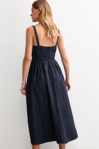 Vestido midi - Azul-escuro