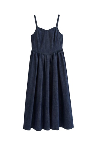 Vestido midi - Azul-escuro