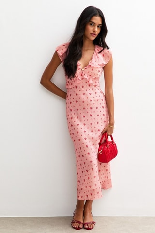 Robe midi - Rose