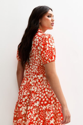 Vestido evasé - Naranja
