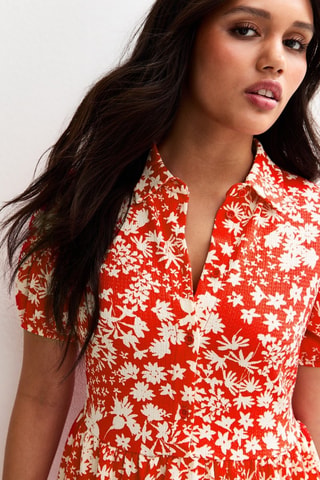 Vestido evasé - Naranja