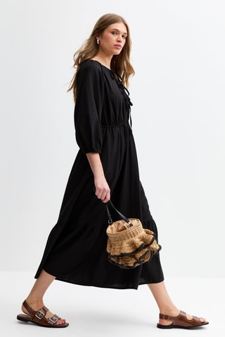 Vestido midi - Negro