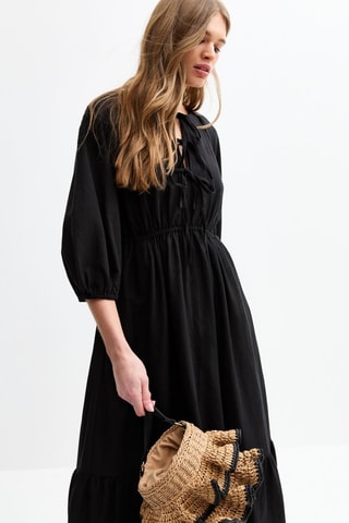Vestido midi - Negro