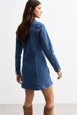 Robe chemise en jean - Bleu