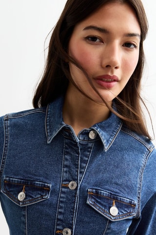 Robe chemise en jean - Bleu