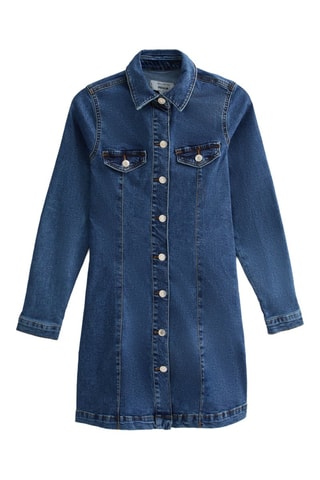Robe chemise en jean - Bleu