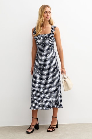 Robe midi - Bleu