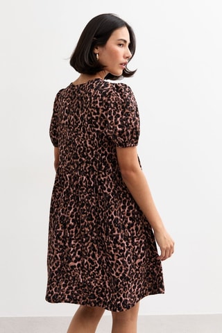Vestido trapézio - Castanho