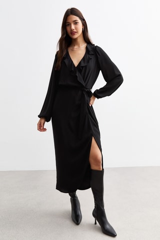 Vestido traçado - Preto