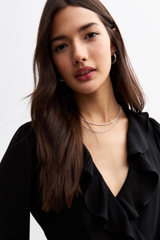 Vestido traçado - Preto